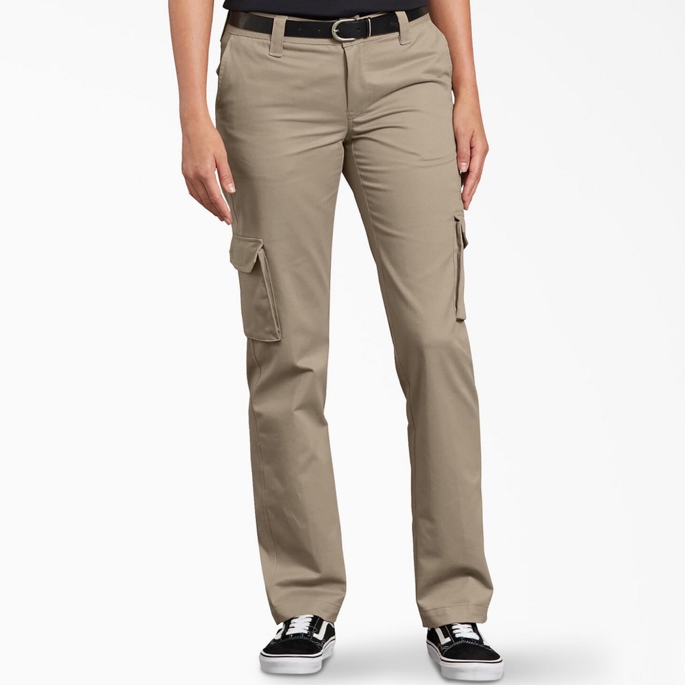 Dickies Women's FLEX Relaxed Fit Stretch Cargo Pants, Desert Sand  8R  NWT